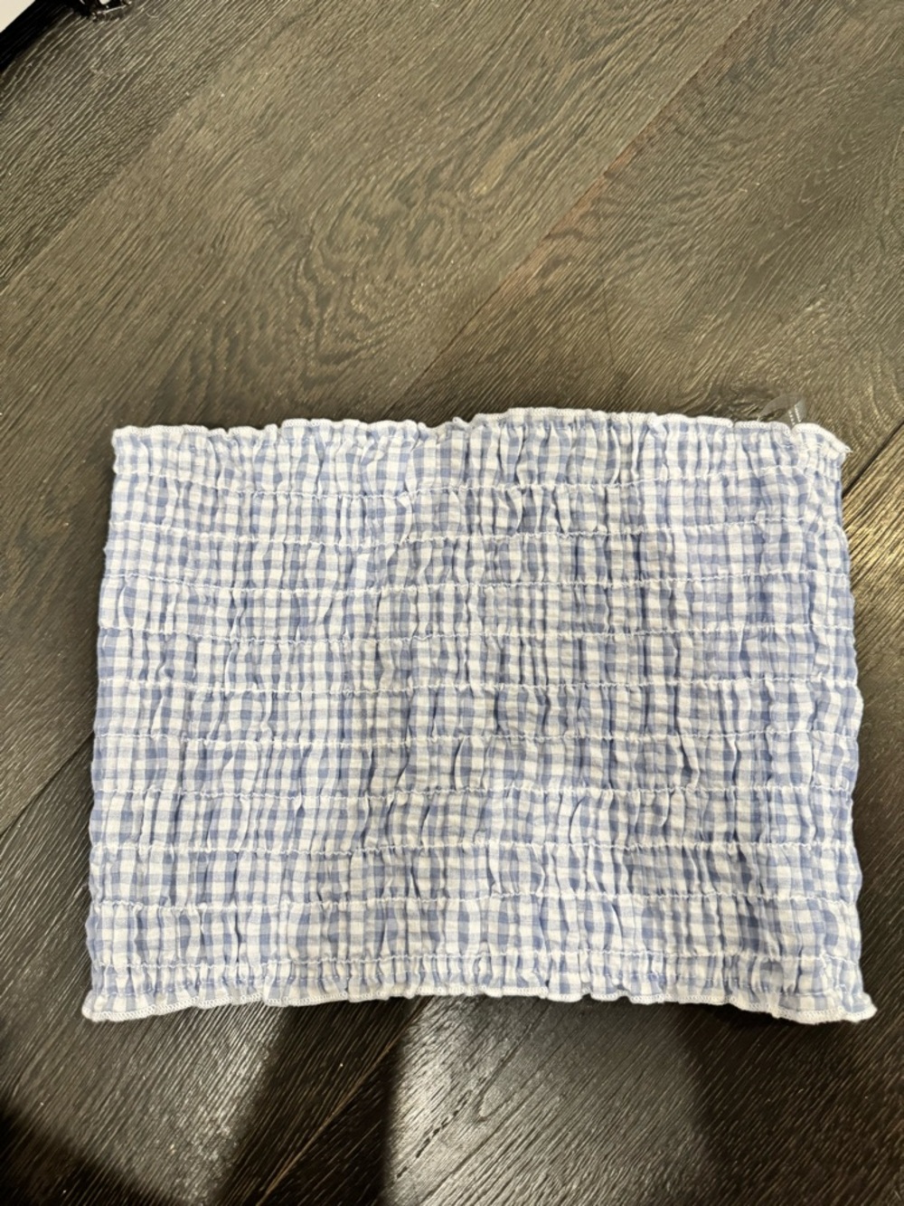 Light Blue & White Tube Top